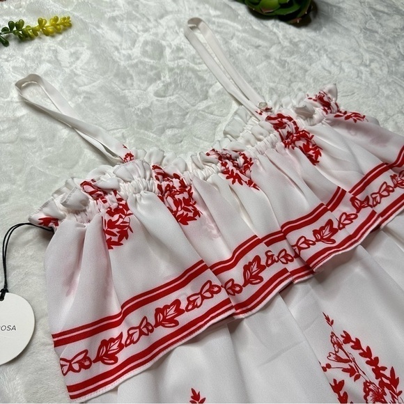 Tularosa Desert Moon Sleeveless Mini Dress in White Red Medallion Print NWT Med - Picture 7 of 16